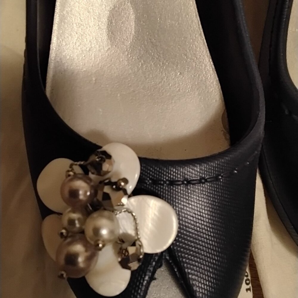 Melissa  designer shoes with mother perl stone size ii8
